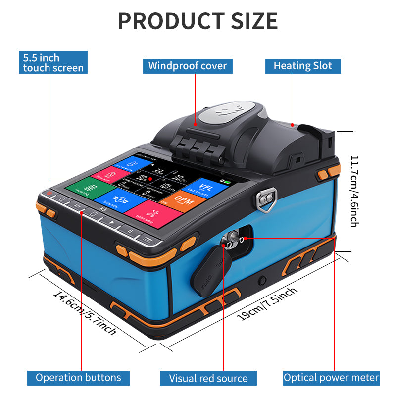 Pro Fiber Fusion Splicer 6 Motors Core Alignment